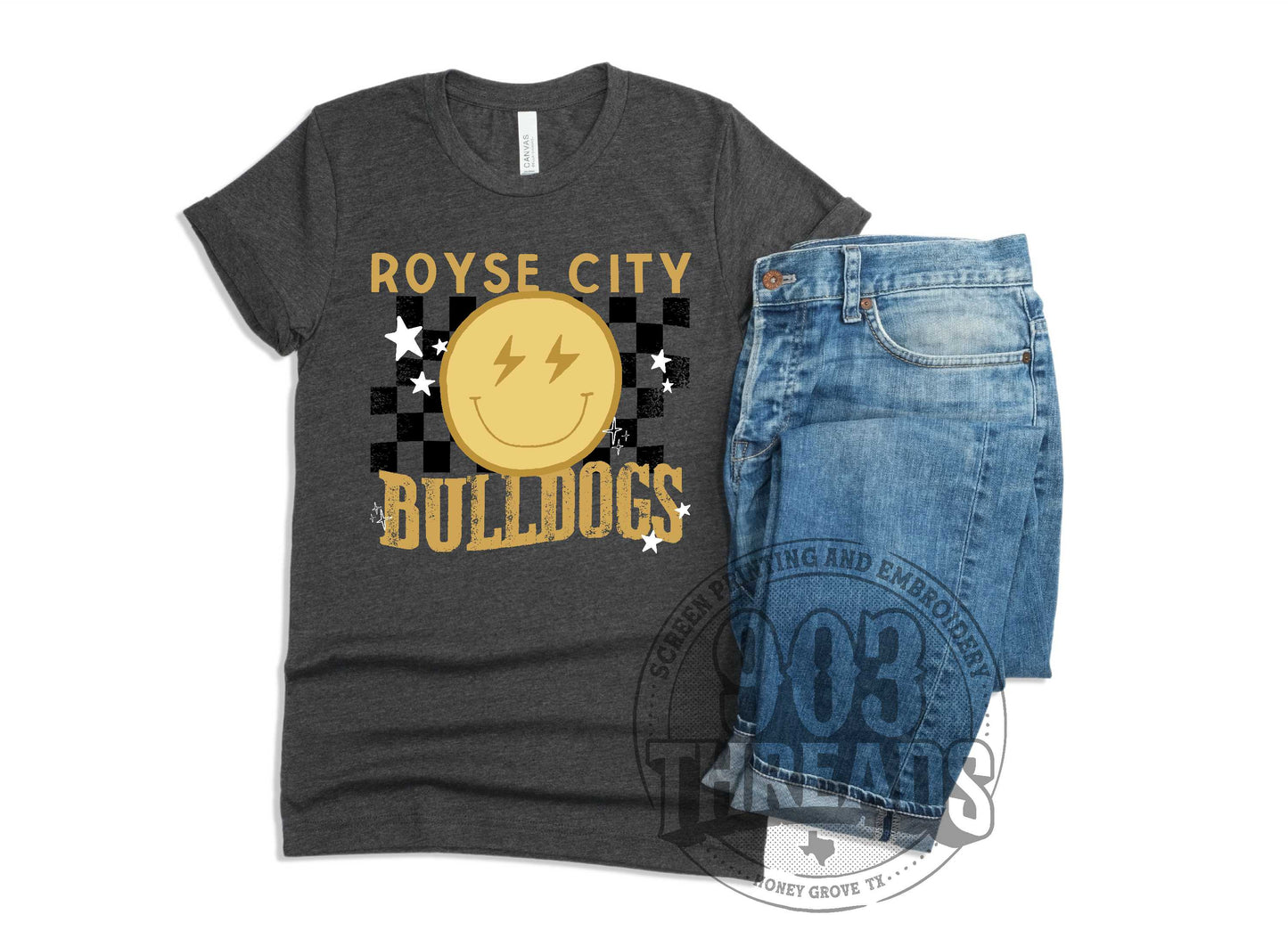 Royse City Bulldogs Smiley Check