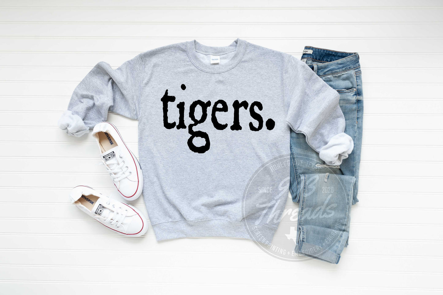 Tigers Grunge Mascot Sweatshirt