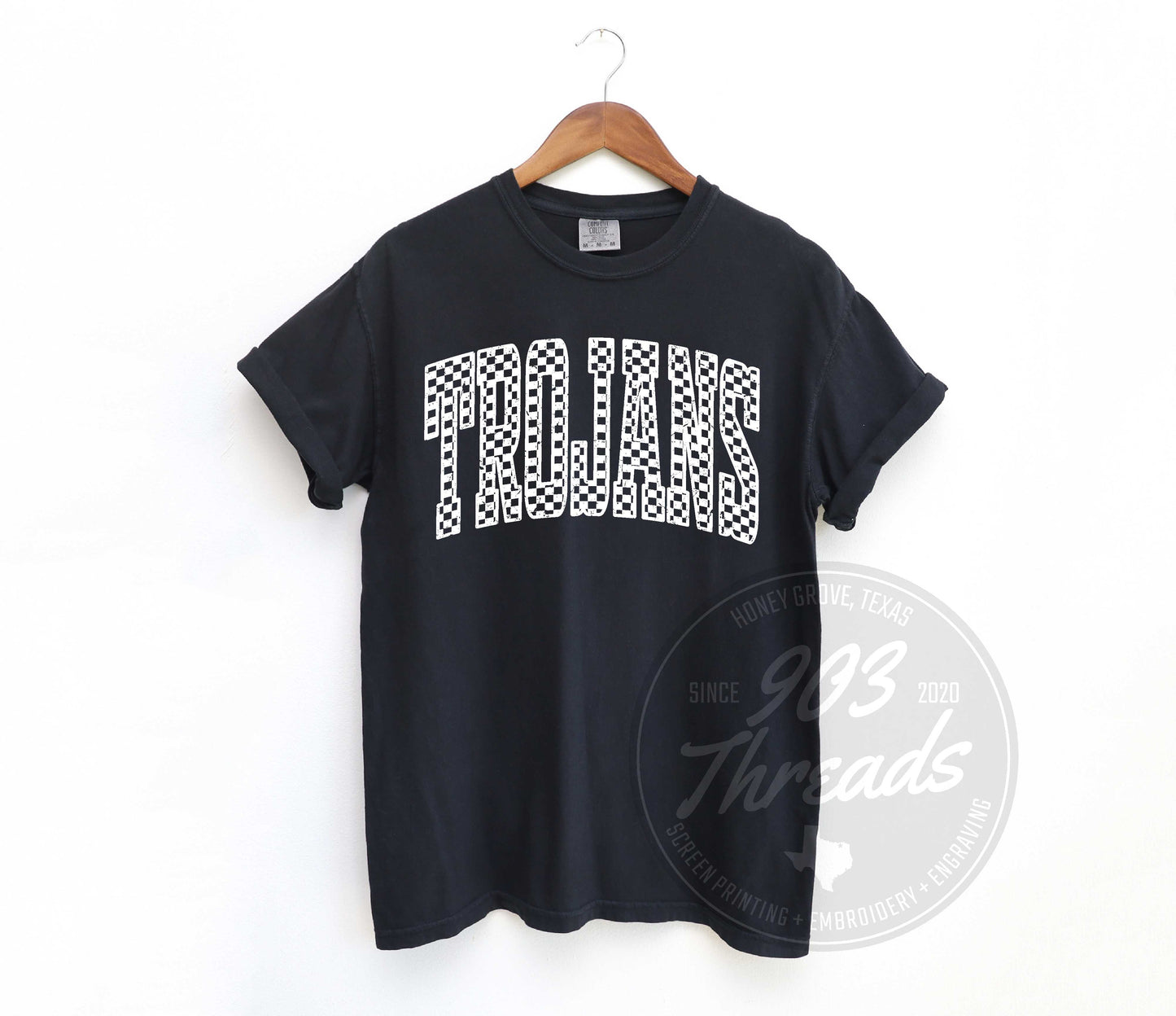 Trojans - Checkered Varsity - Short Sleeve