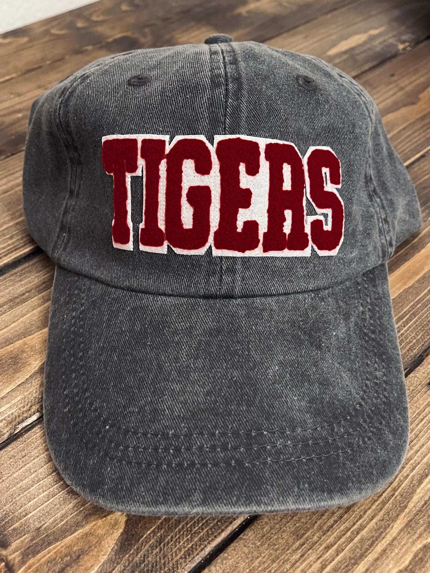 TIGERS - Maroon - Vintage Chenille Patch Cap - Maroon