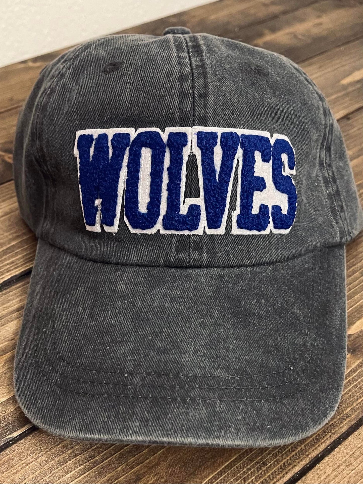 WOLVES - Vintage Chenille Patch Cap - Royal