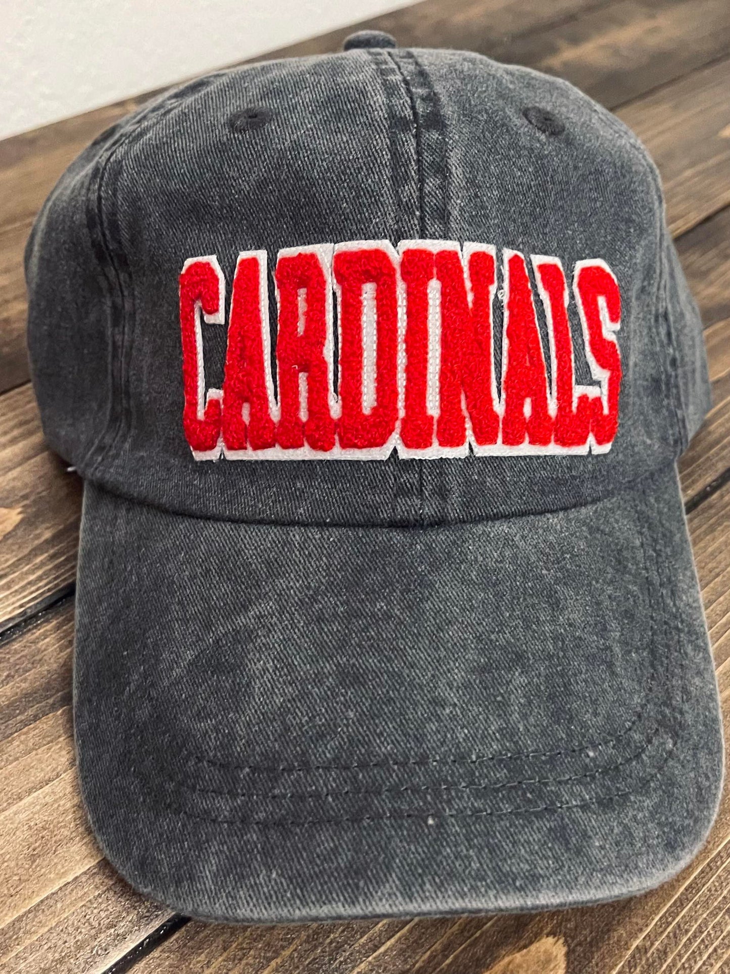 CARDINALS - Vintage Chenille Patch Cap - Red