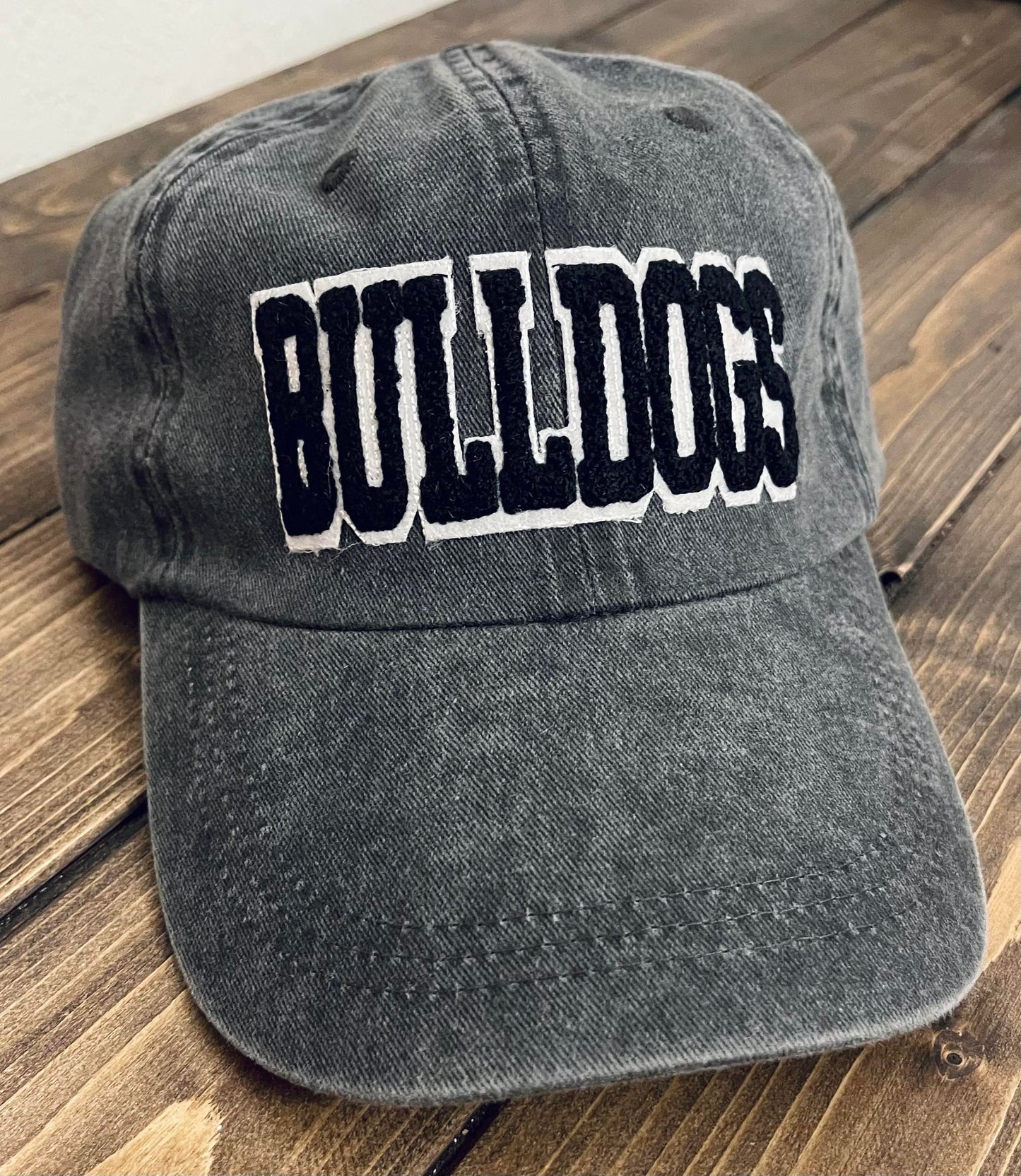 BULLDOGS - Vintage Chenille Patch Cap - Black