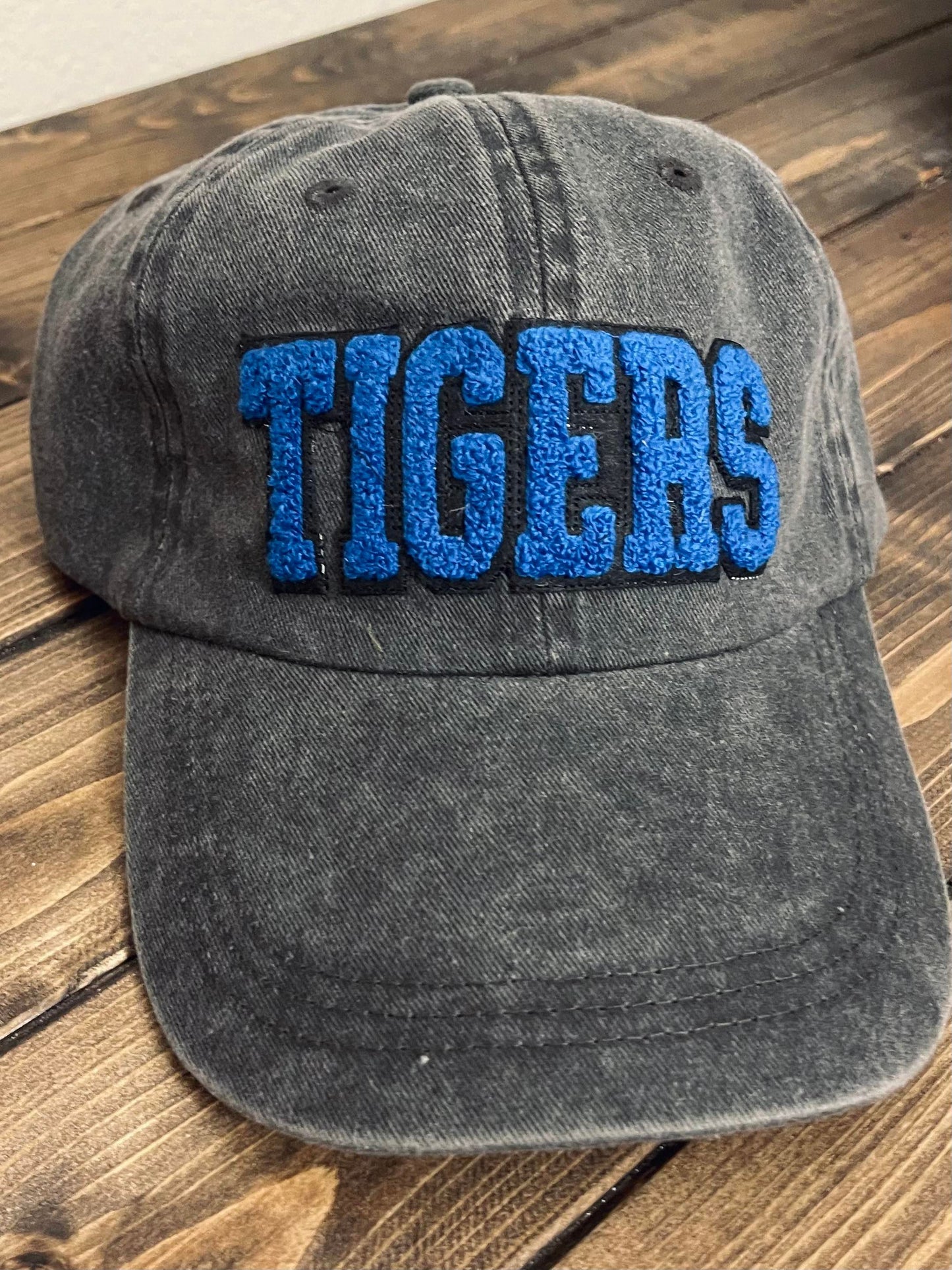 TIGERS - Vintage Chenille Patch Cap - Royal/Black