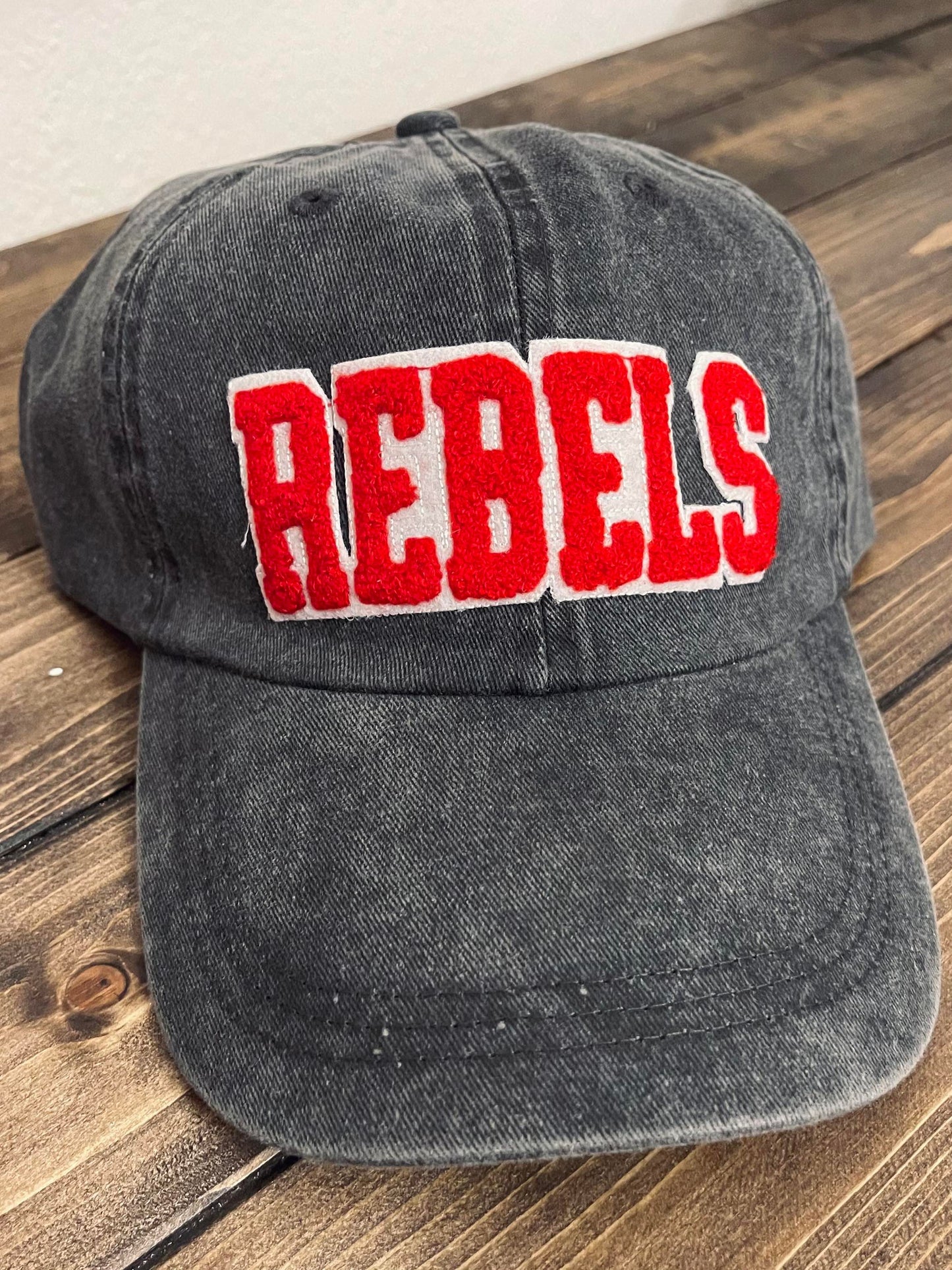 REBELS - Vintage Chenille Patch Cap - Red