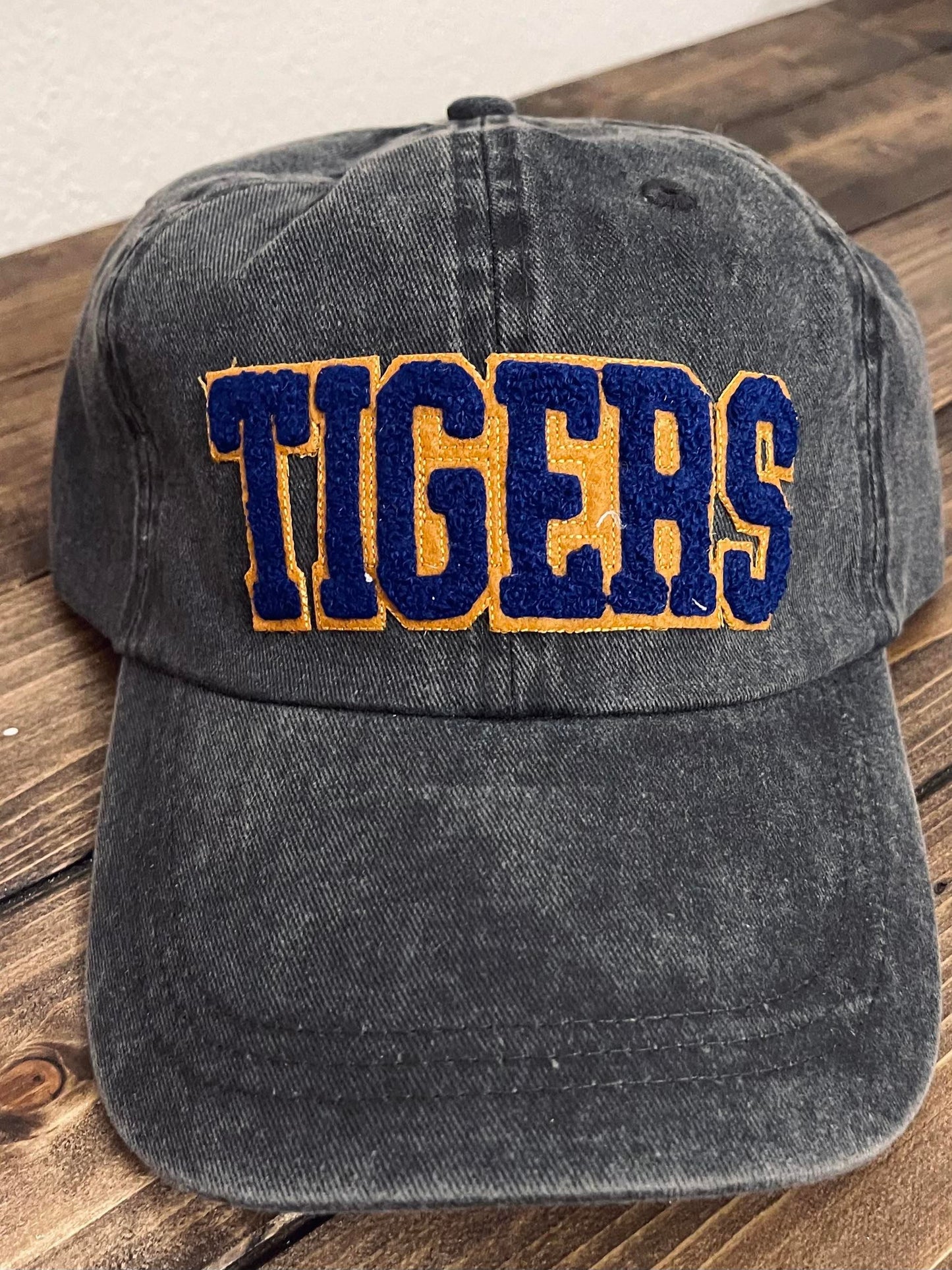 TIGERS - Vintage Chenille Patch Cap - Royal/Gold