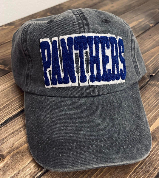 PANTHERS - Vintage Chenille Patch Cap - Royal