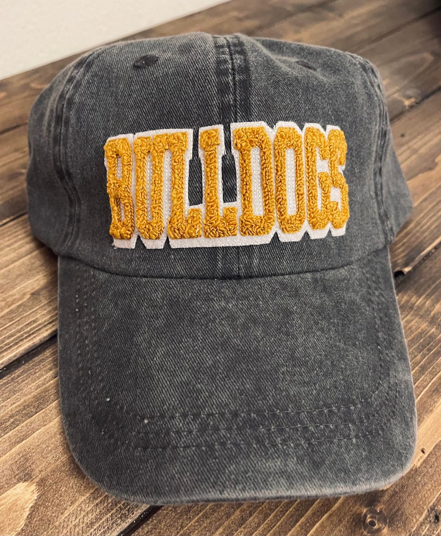 BULLDOGS - Vintage Chenille Patch Cap - Gold