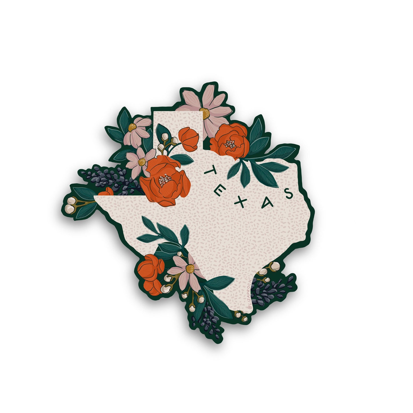 Flowers of Texas Vinyl Sticker