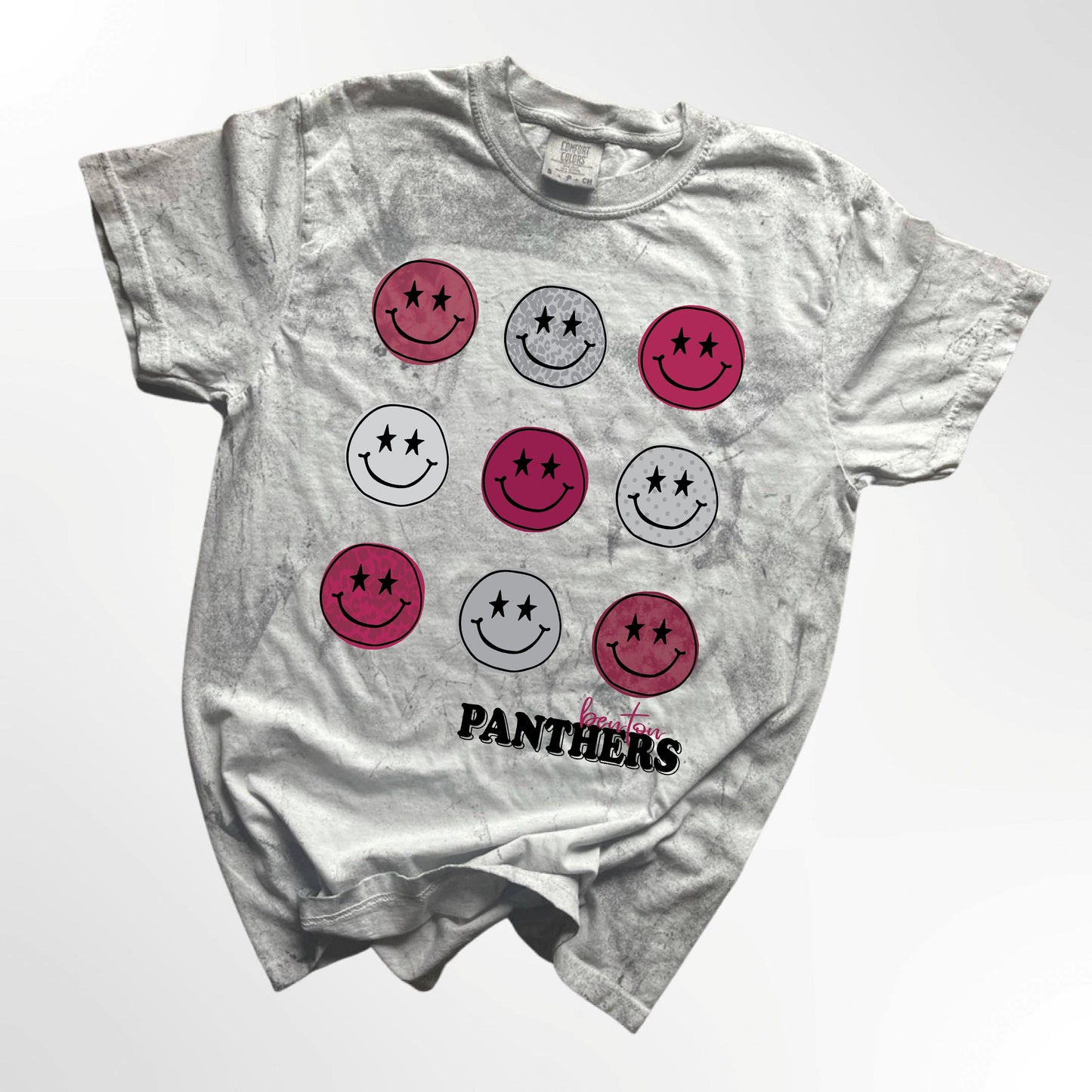 Benton Panthers Retro Smiley Spirit Tee