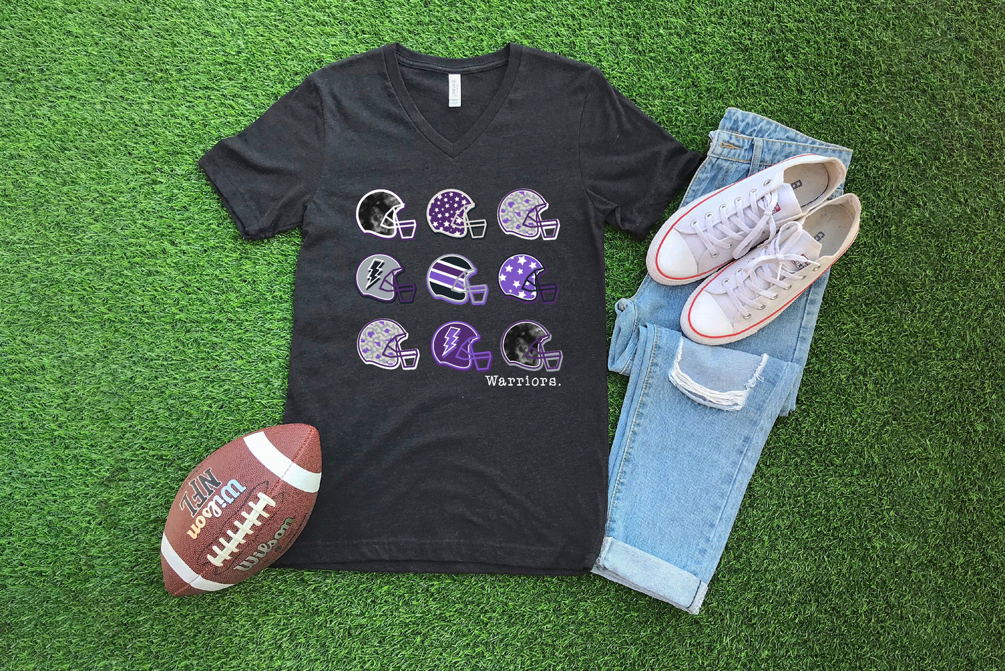 Bonham Warriors Helmets - Crewneck & V-Necks