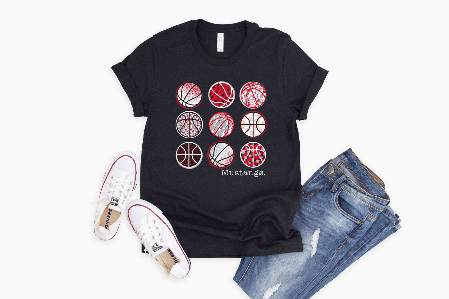 Chisum Mustangs Basketball - Crewneck & V-Necks