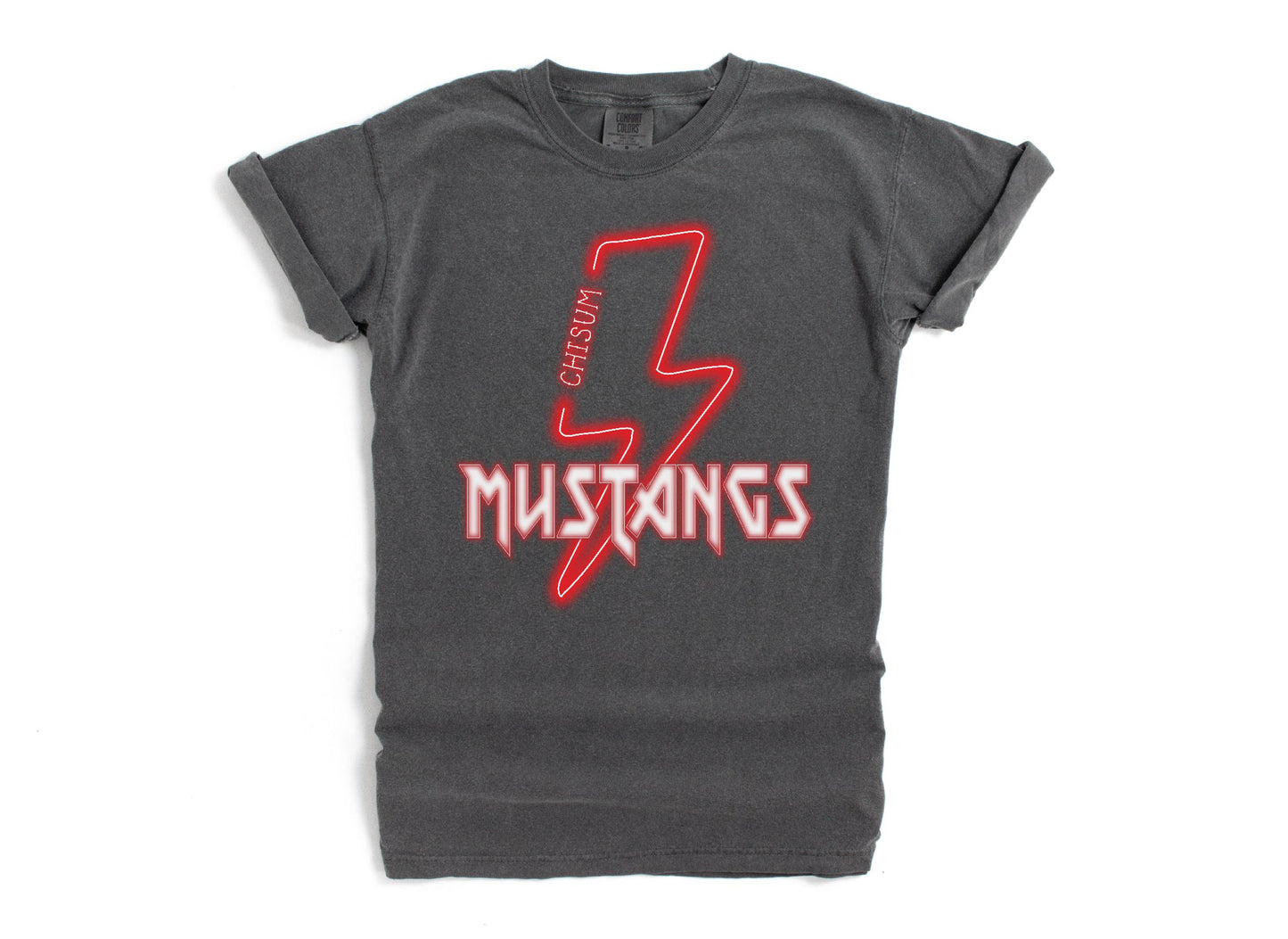 Chisum Mustangs - Neon Lightning Bolt