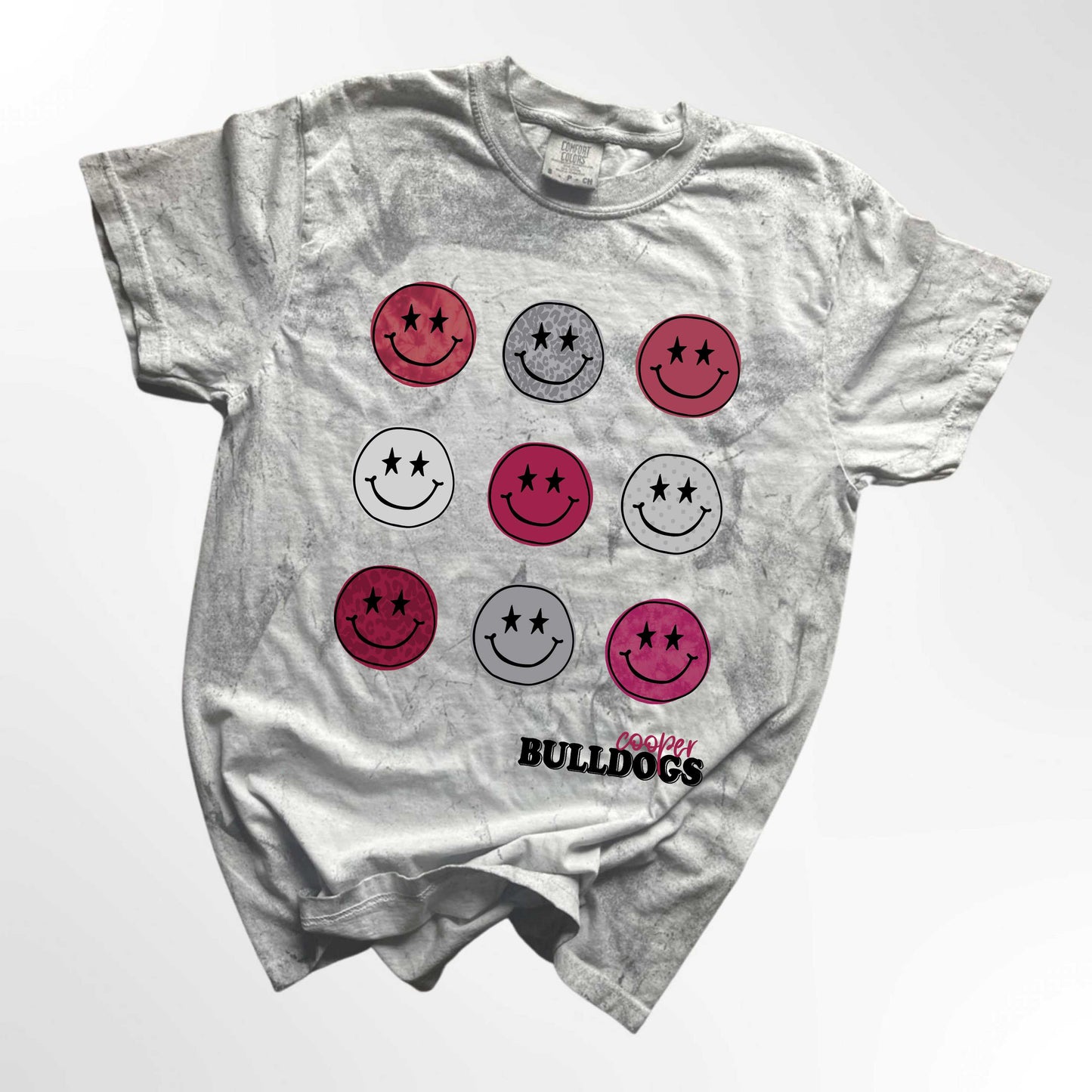Cooper Bulldogs Retro Smiley Spirit Tee