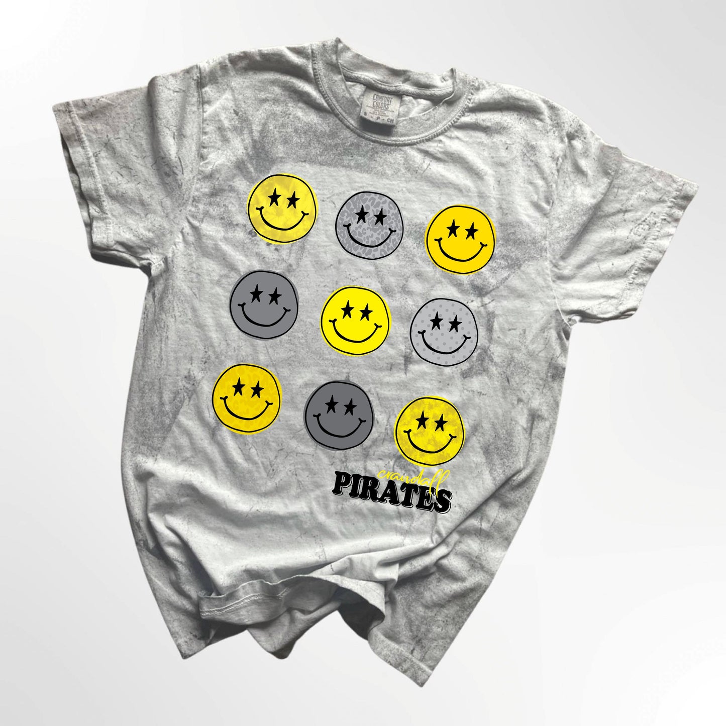 Crandall Pirates Retro Smiley Spirit Tee