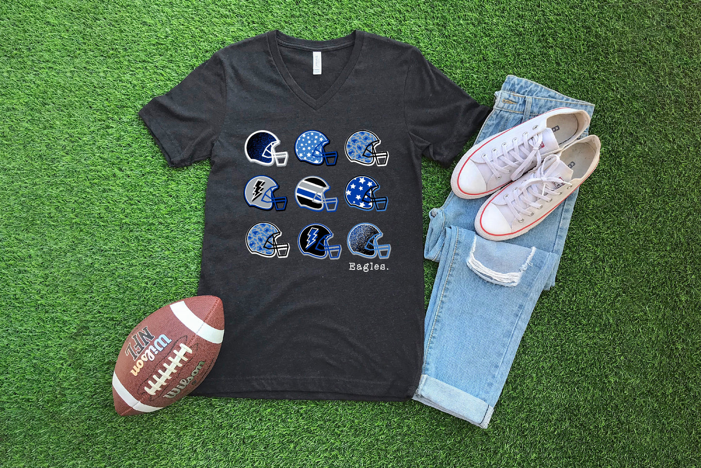 Detroit Eagles Helmets - Crewneck & V-Necks