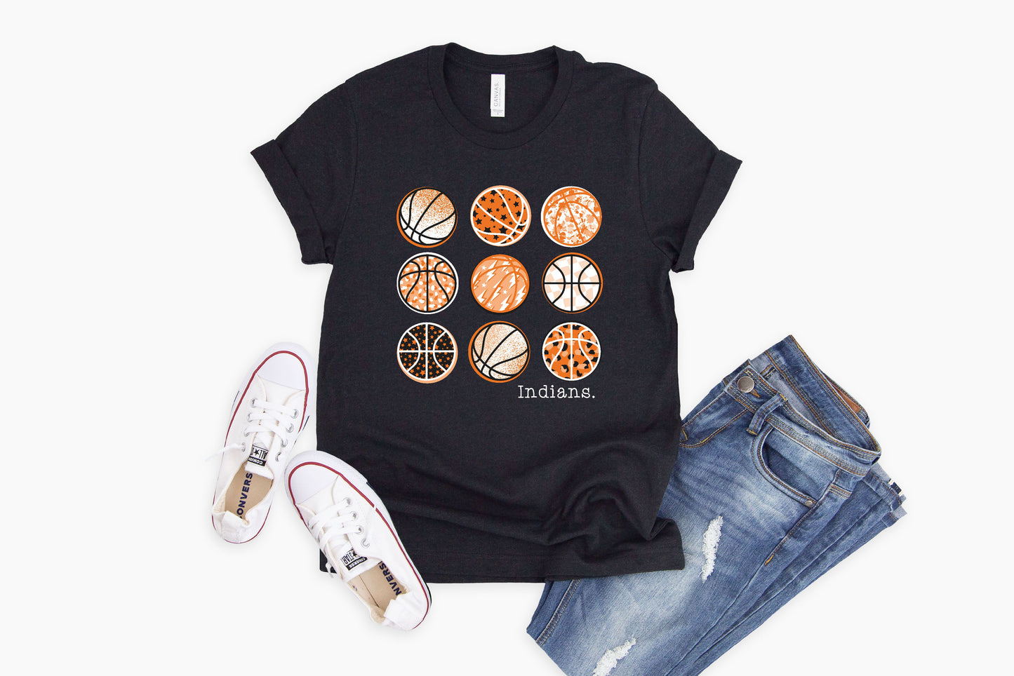 Grand Saline Indians Basketball - Crewneck & V-Necks
