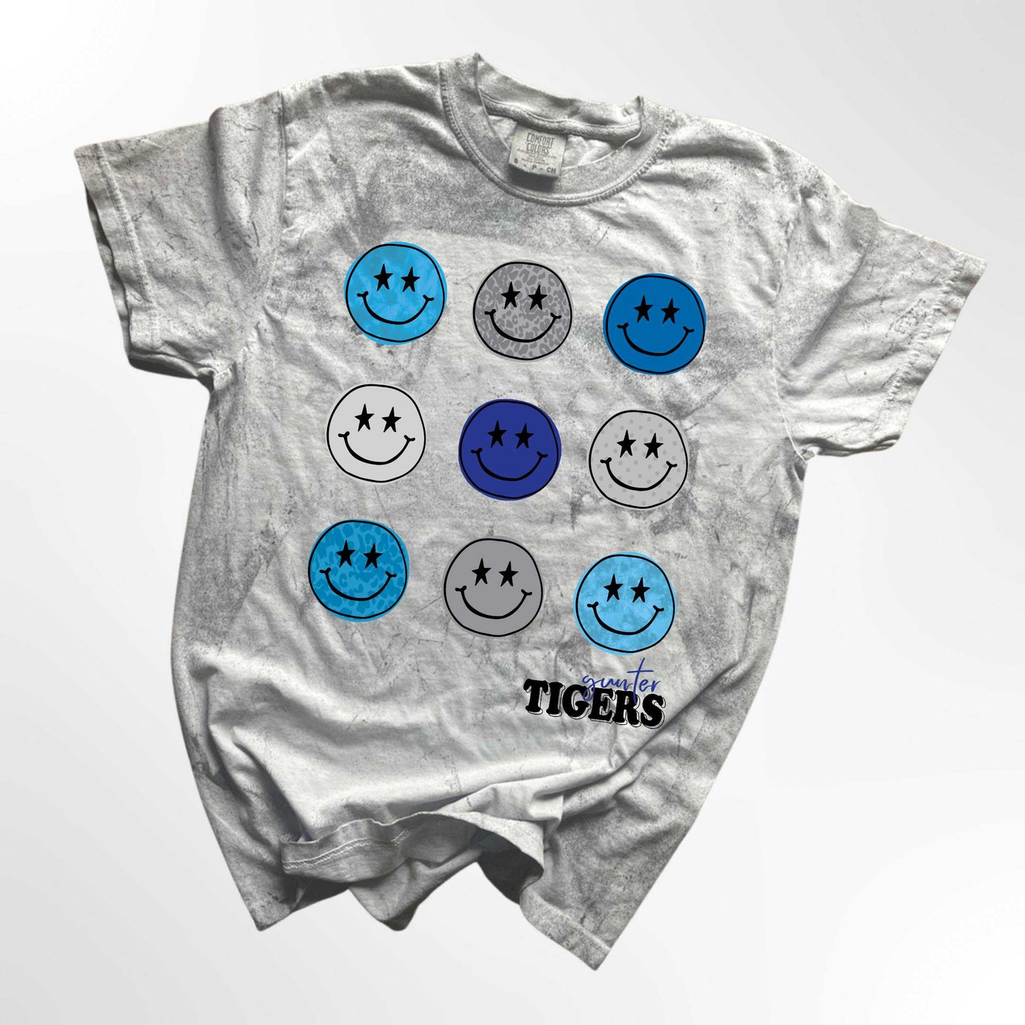 Gunter Tigers Retro Smiley Spirit Tee