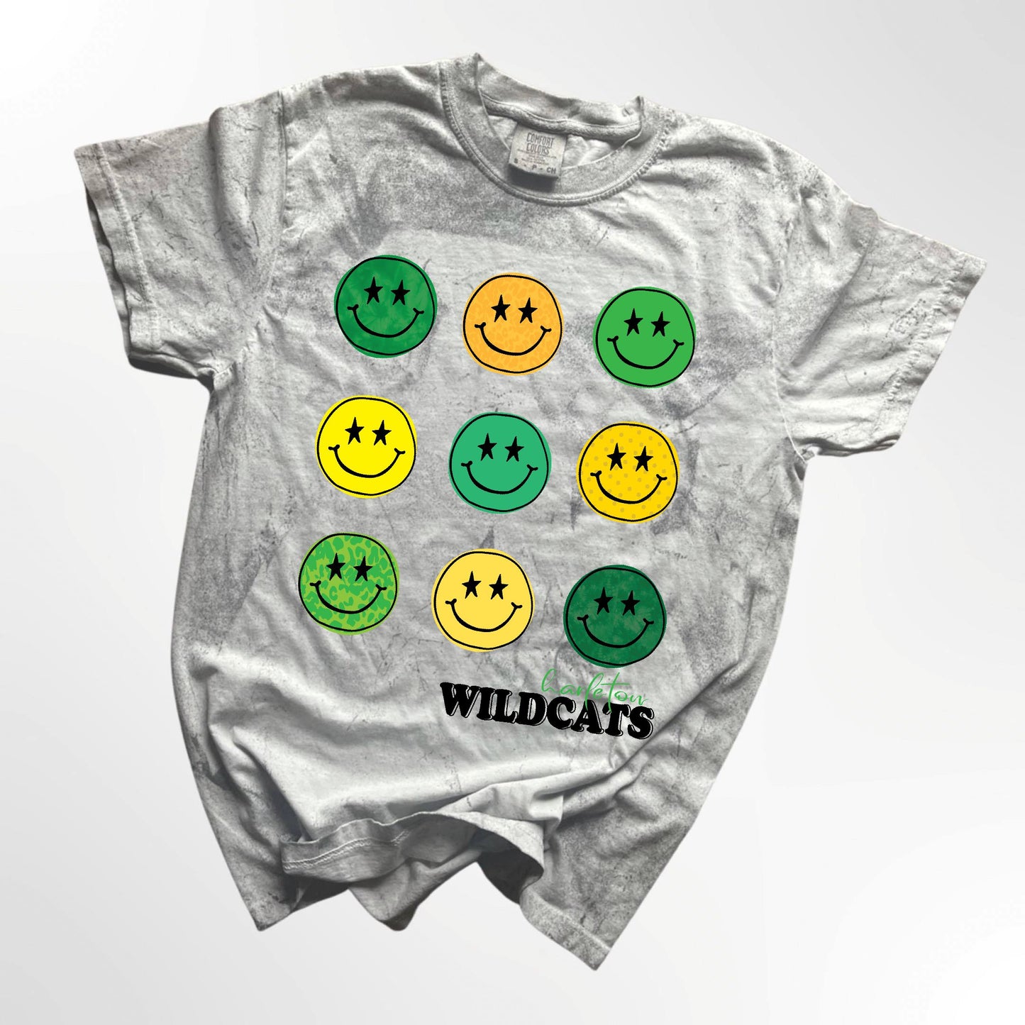 Harleton Wildcats Retro Smiley Spirit Tee