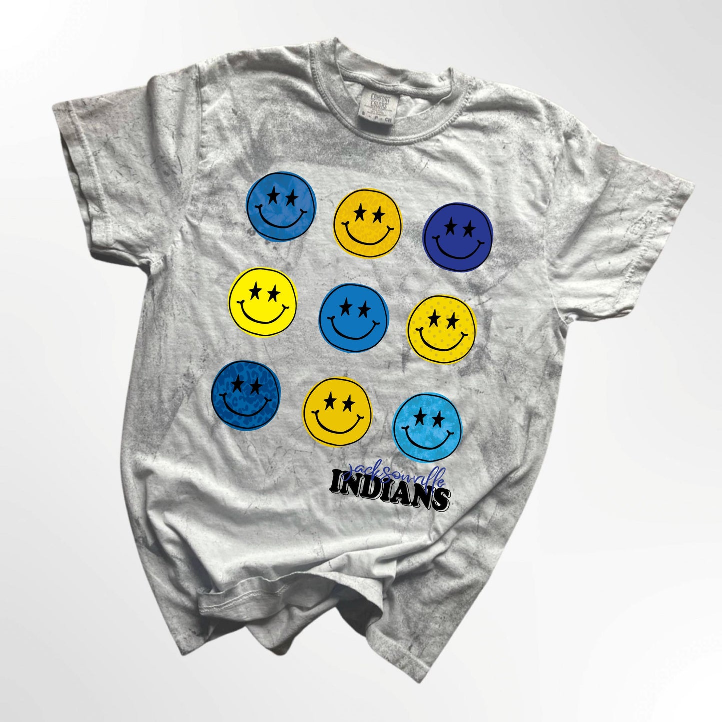 Jacksonville Indians Retro Smiley Spirit Tee