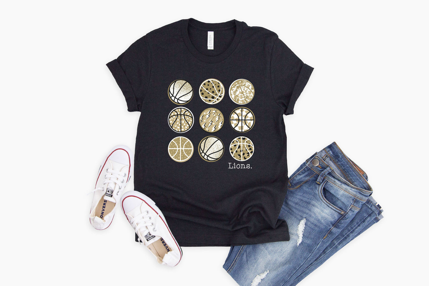 Kaufman Lions Basketball - Crewneck & V-Necks