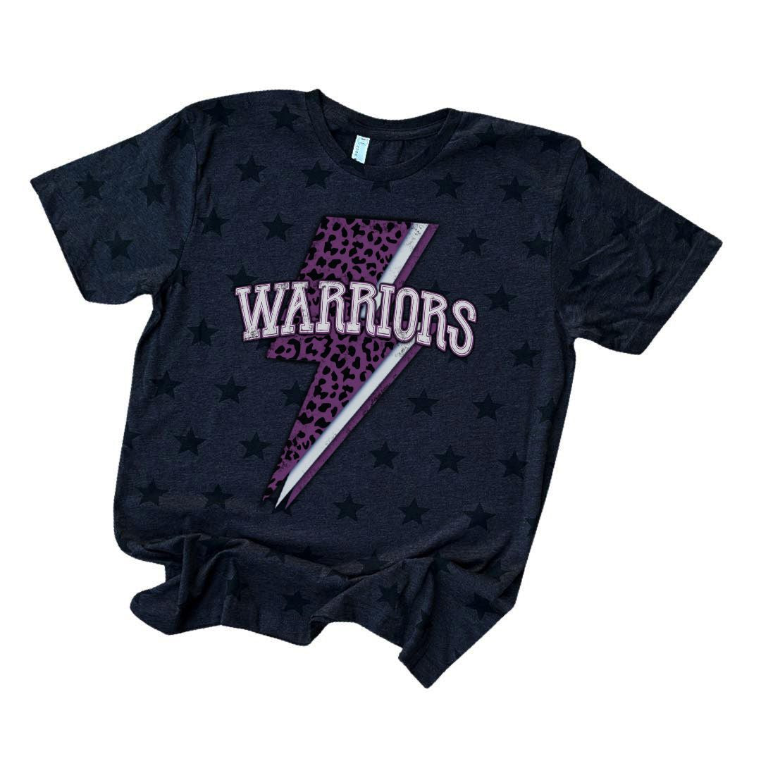 Bonham Warriors Lightning Bolt Mascot Tee