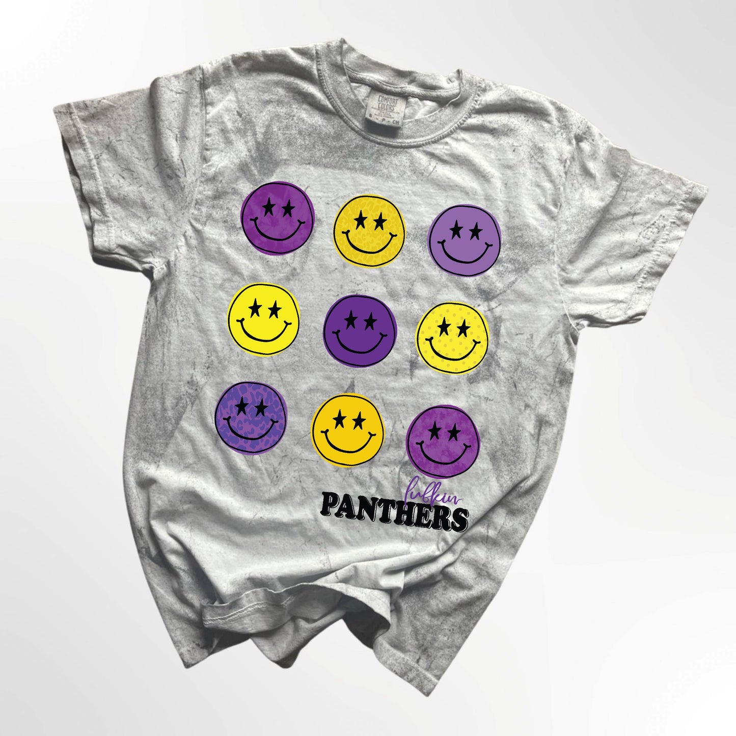 Lufkin Panthers Retro Smiley Spirit Tee