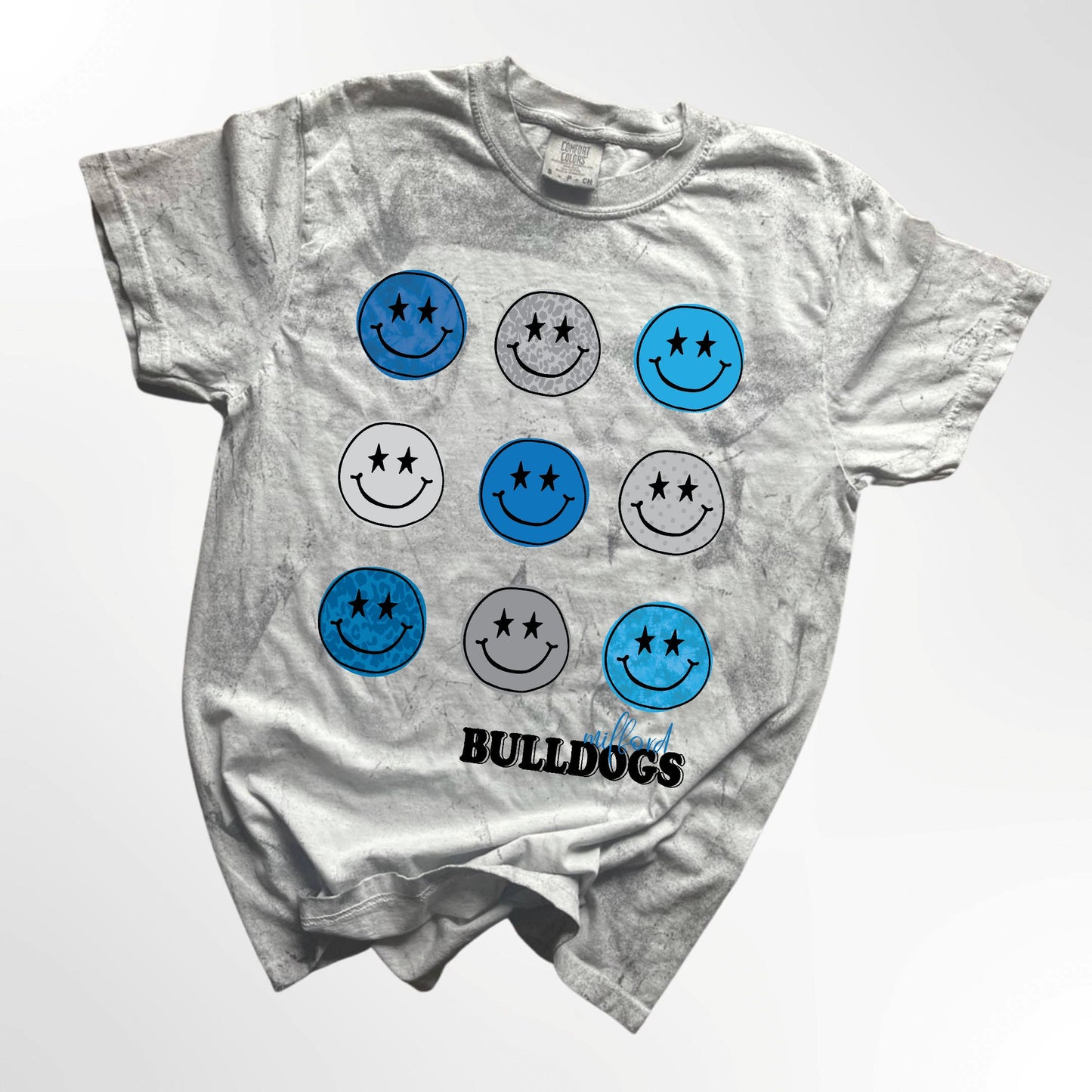 Milford Bulldogs Retro Smiley Spirit Tee