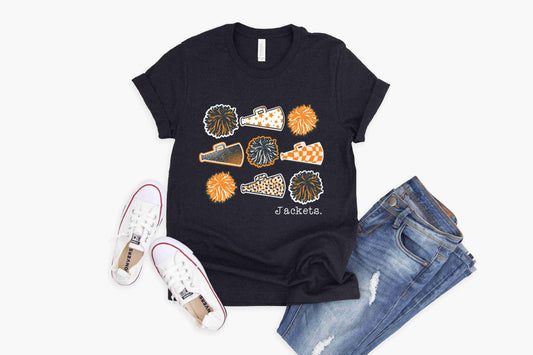 Mineola Jackets Cheer - Crewneck & V-Necks