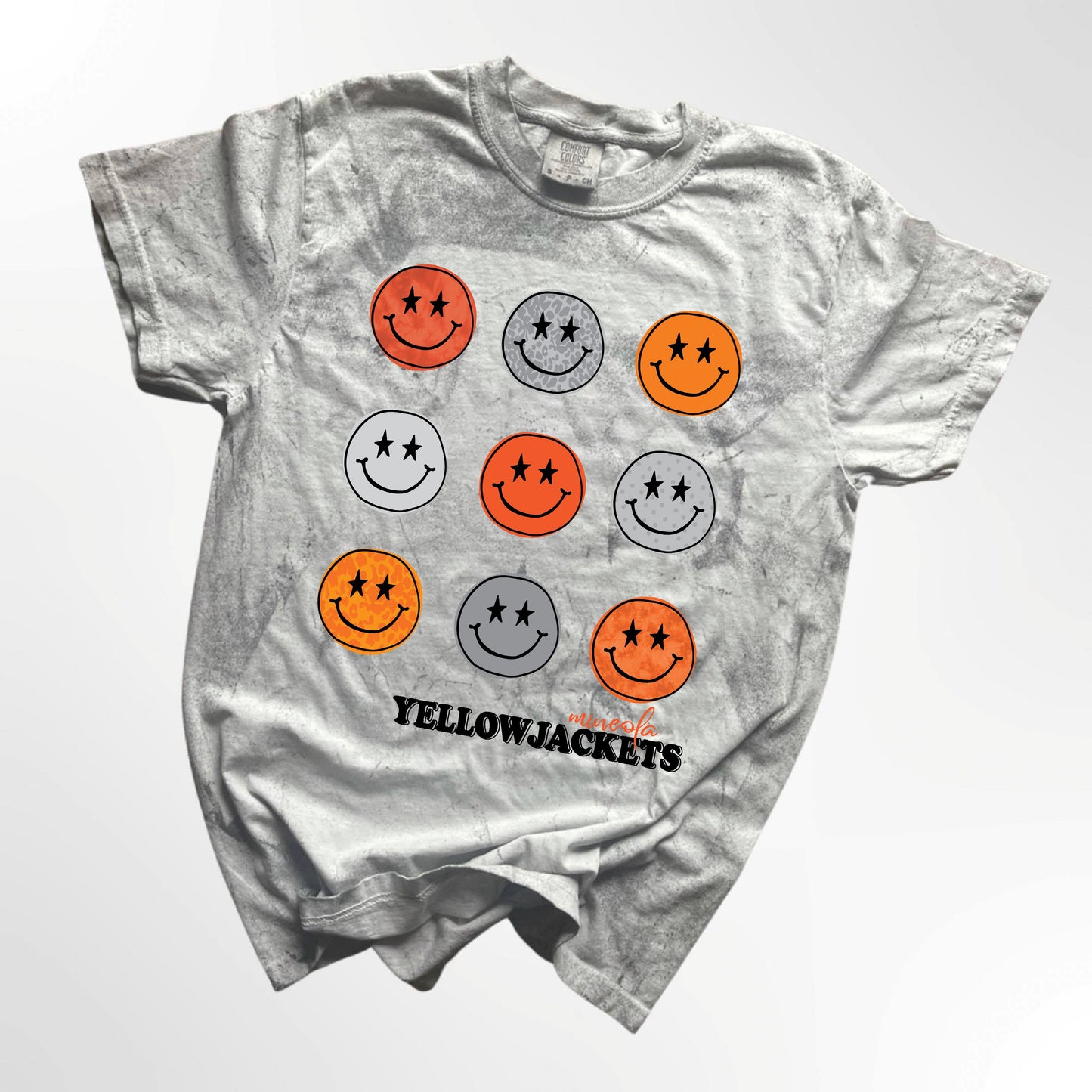 Mineola YellowJackets Retro Smiley Spirit Tee