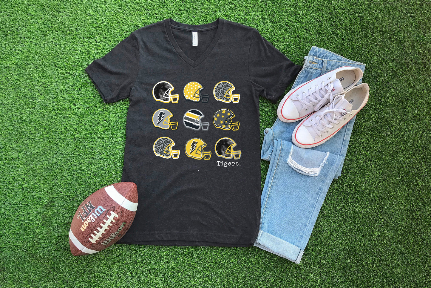 Mt. Pleasant Tigers Helmets - Crewneck & V-Necks