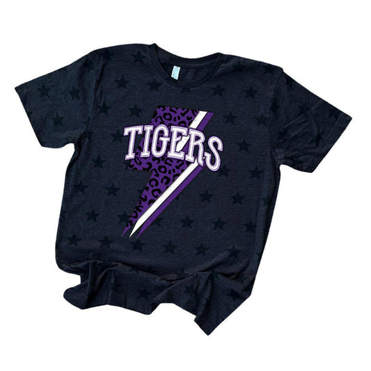 Mt. Vernon Tigers Lightning Bolt Mascot Tee