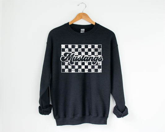 Mustangs Checkered Sweatshirt