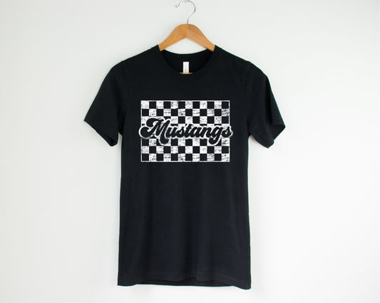 Mustangs Checkered T-Shirt