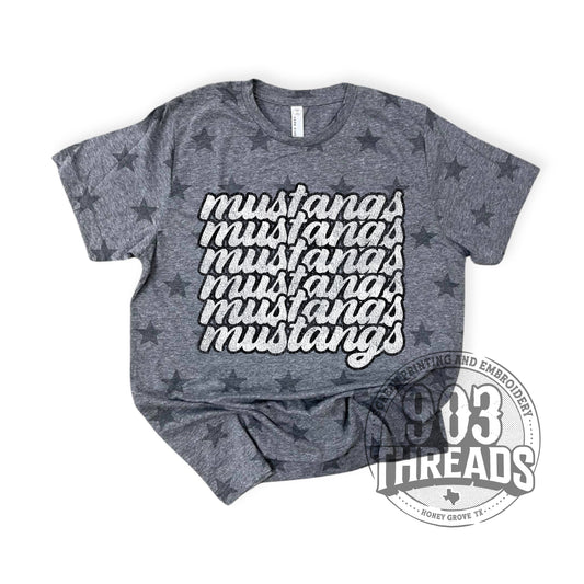 Mustangs Retro Washed School Spirit Tee