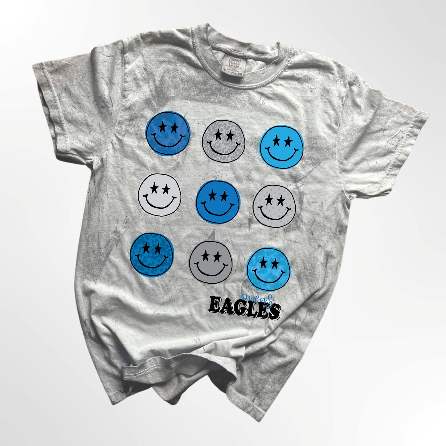 Owens Eagles Retro Smiley Spirit Tee