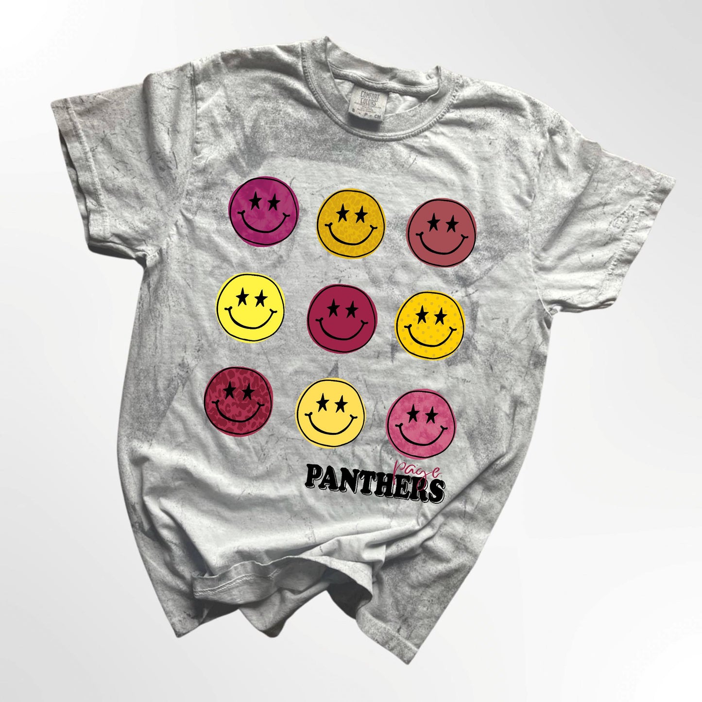 Page Panthers Retro Smiley Spirit Tee