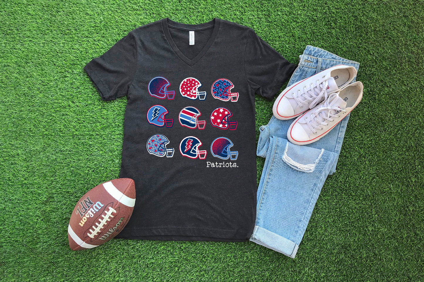 Prairiland Patriots Helmets - Crewneck & V-Necks