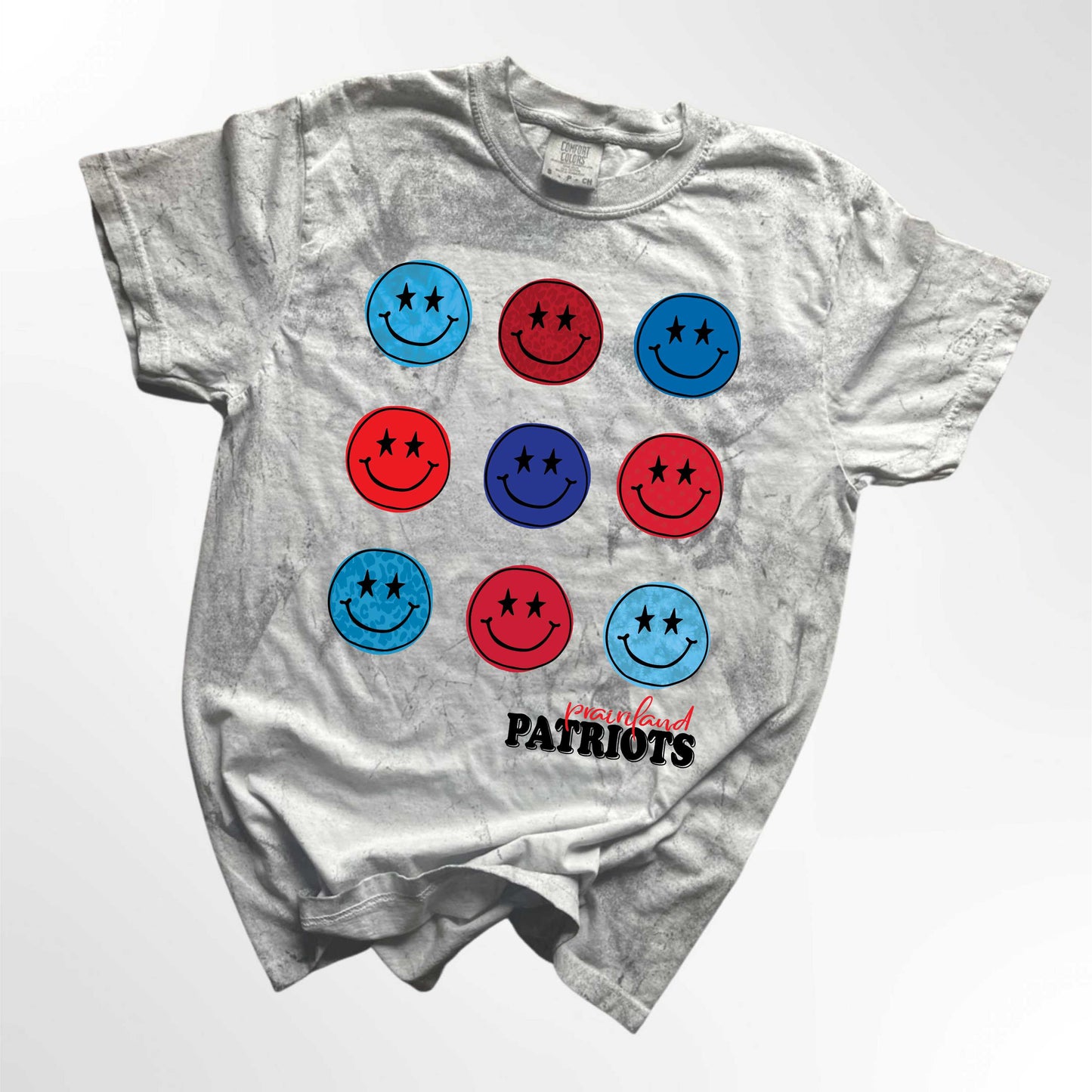 Prairiland Patriots Retro Smiley Spirit Tee