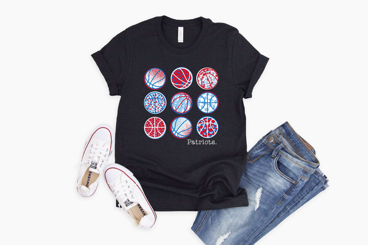 Prairiland Patriots Basketball - Crewneck & V-Necks