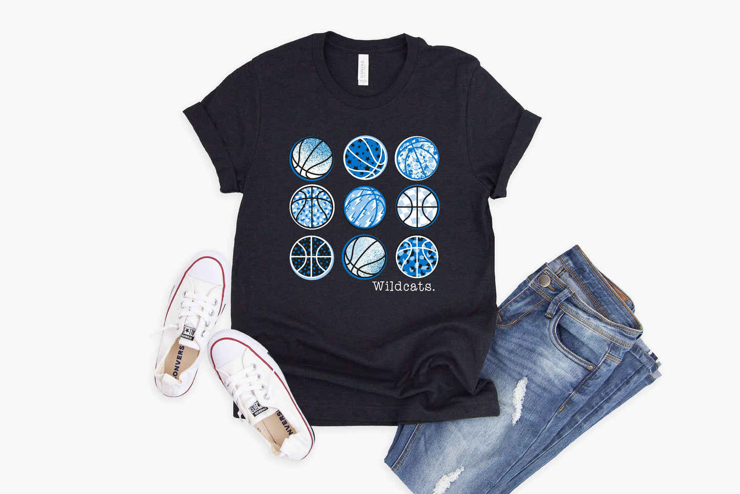 Rains Wildcats Basketball - Crewneck & V-Necks