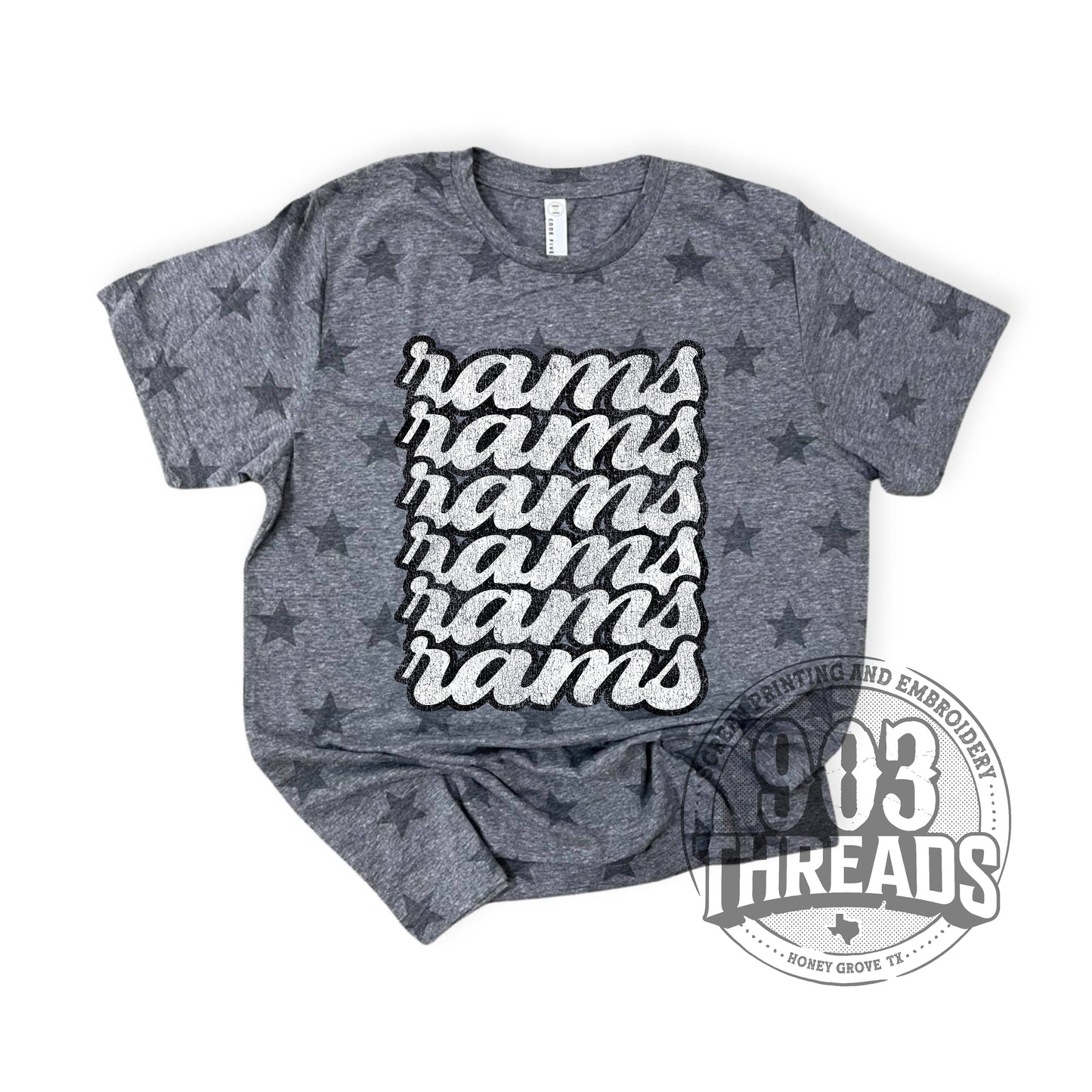 Rams Retro Washed School Spirit Tee