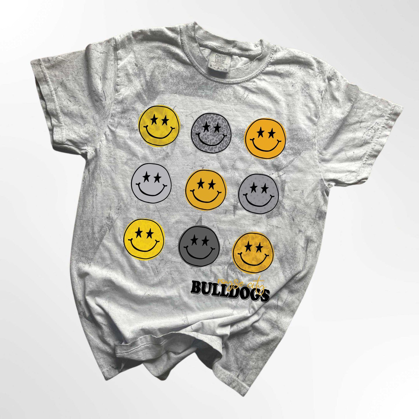Royse City Bulldogs Retro Smiley Spirit Tee