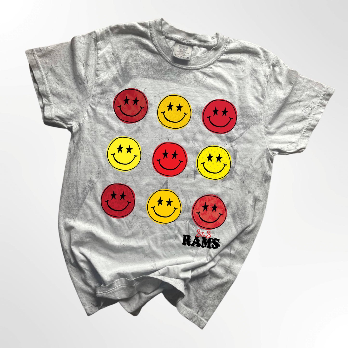 S&S Rams Retro Smiley Spirit Tee