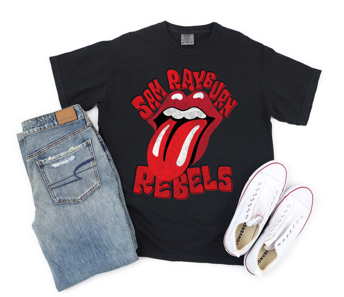 Sam Rayburn Rebels Band Tee