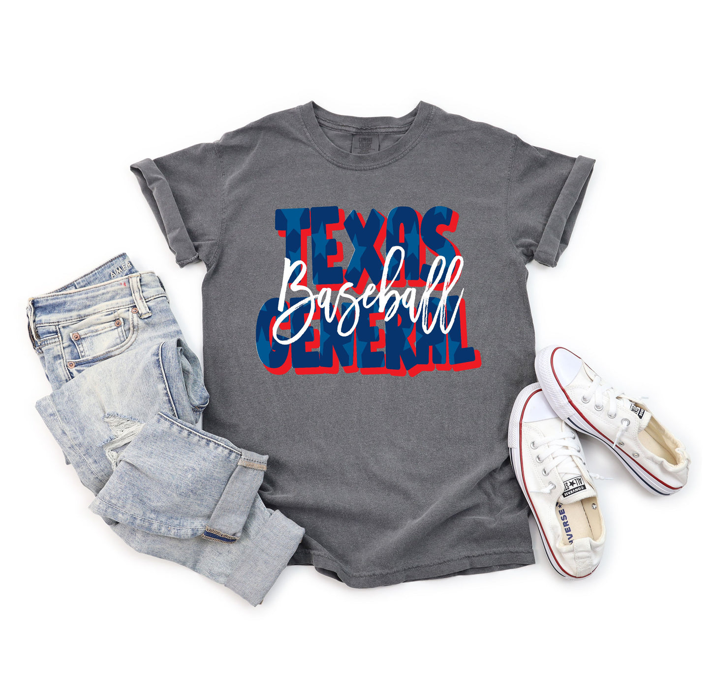 Texas General Baseball Star Tee
