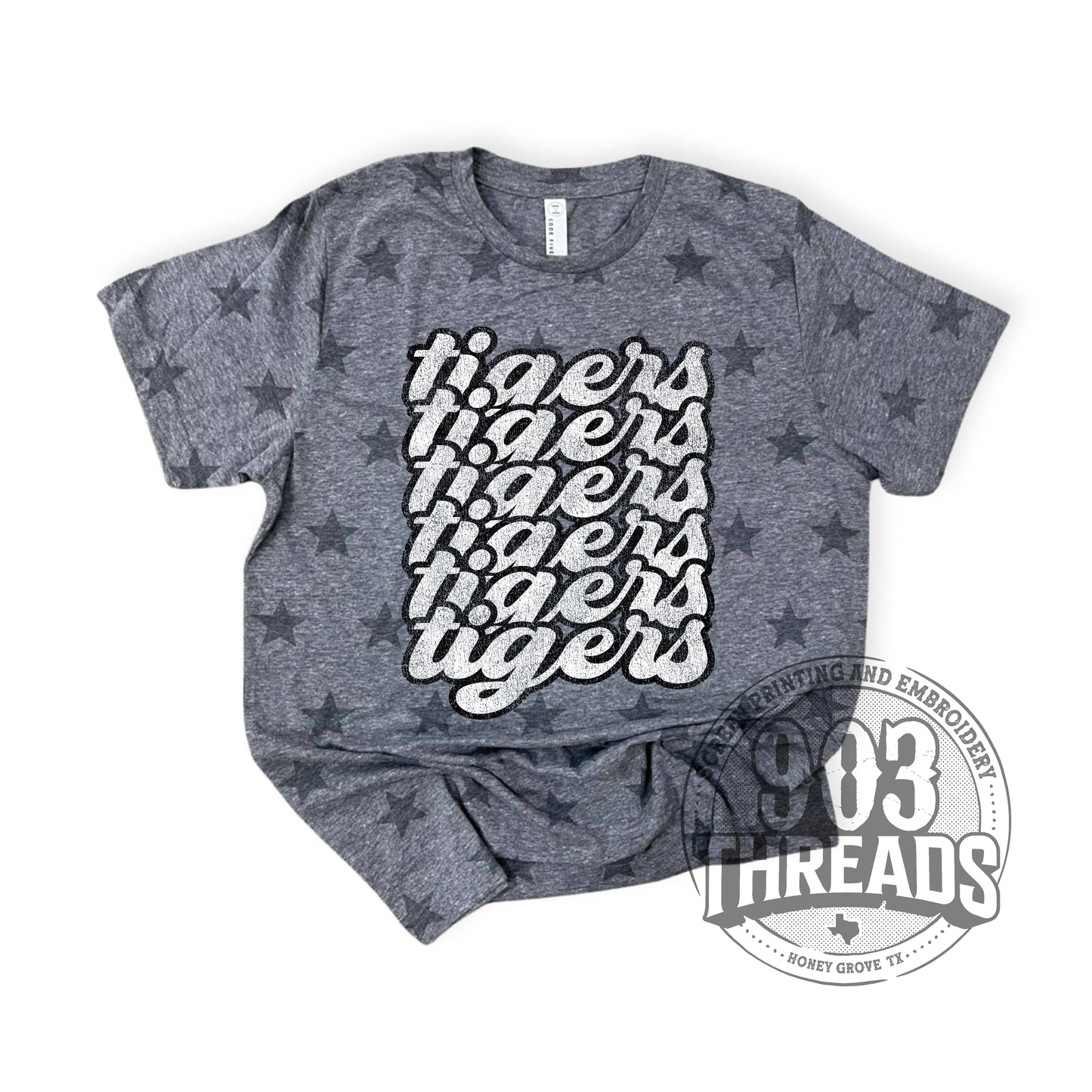 Tigers Retro Washed School Spirit Tee