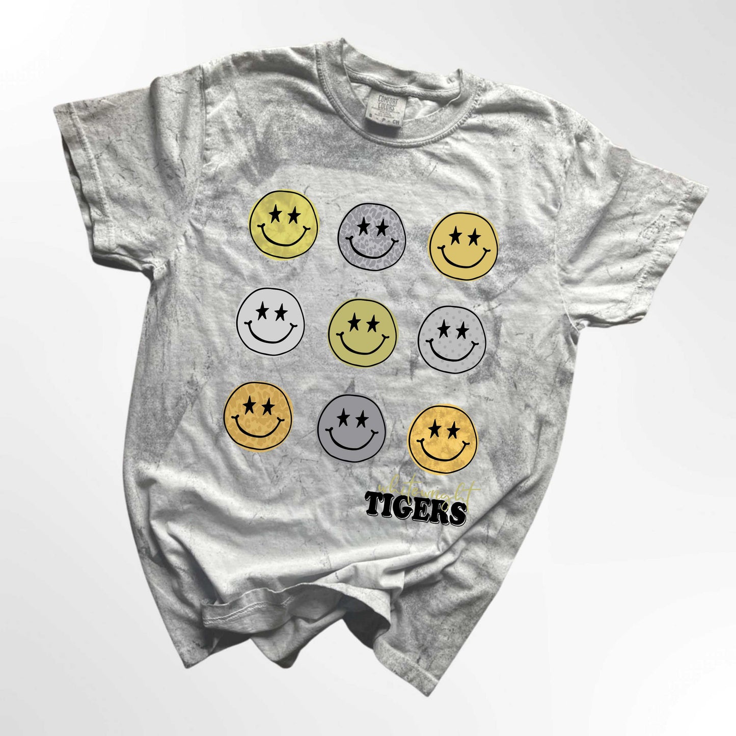 Whitewright Tigers Retro Smiley Spirit Tee