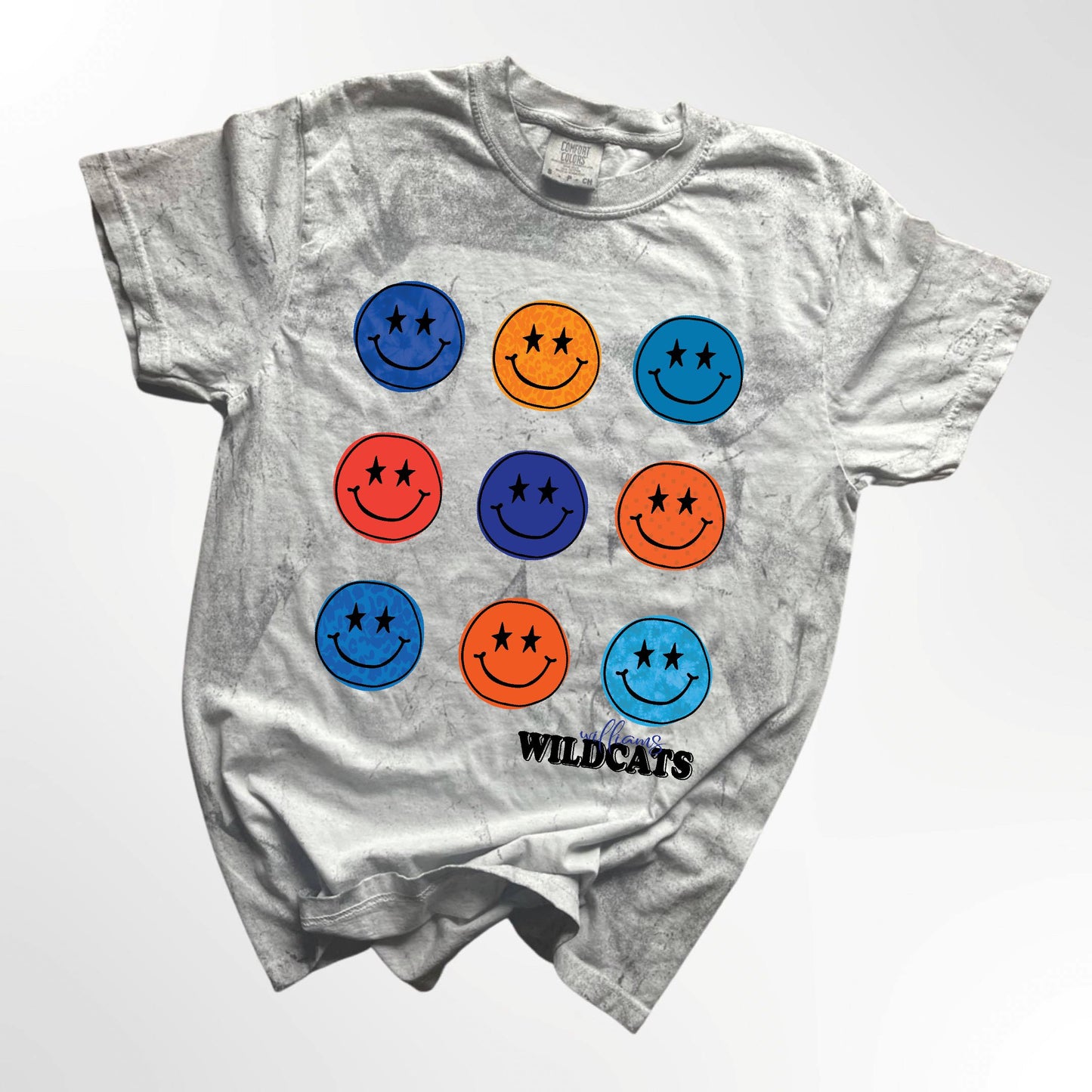 Williams Wildcats Retro Smiley Spirit Tee