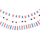 Stars and Stripes Ticker Tape Mini Banner Set